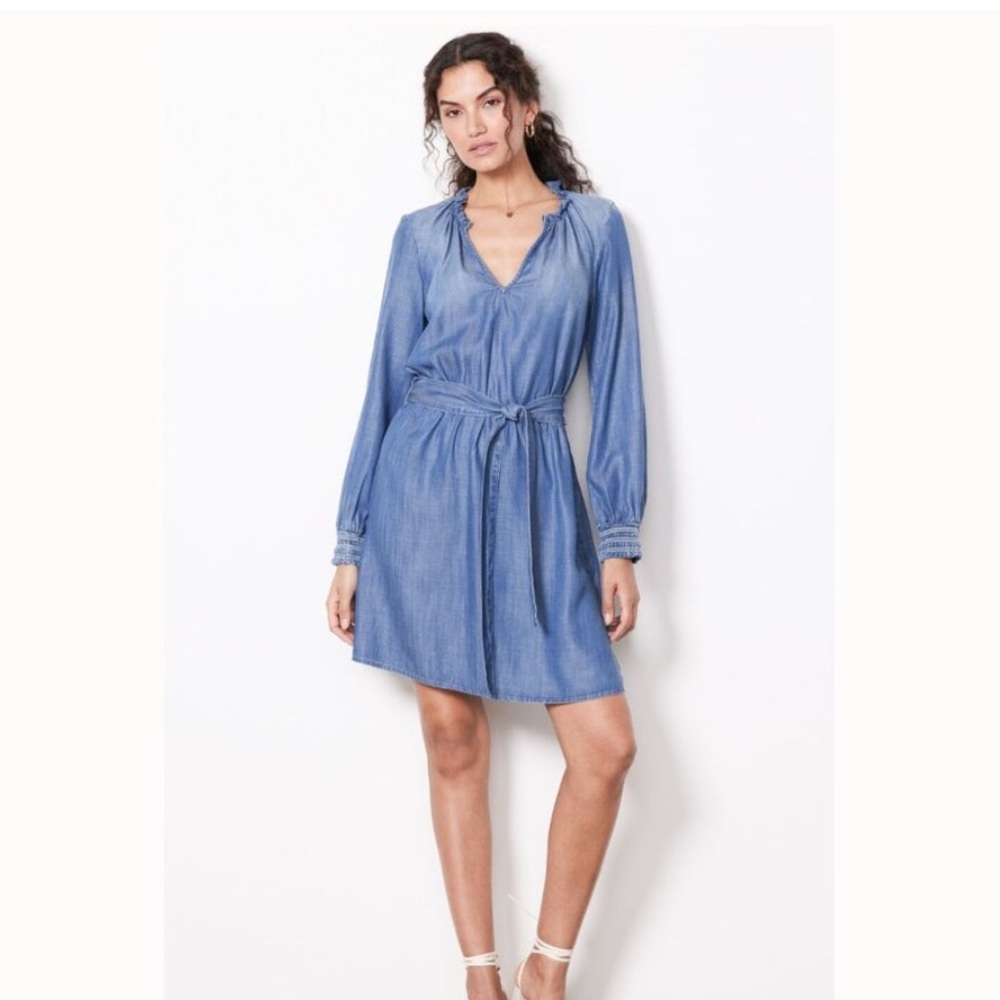 Cloth & Stone drapey chambray dress, size XS